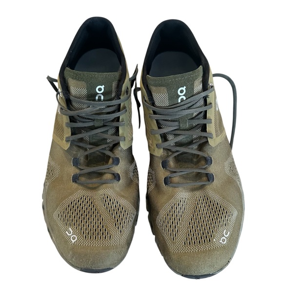 On Mens Cloud X Running Shoes Sneakers Olive/Khaki Excellent condition Size 10.5 - Picture 6 of 8